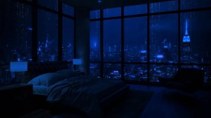 Ночной Дождь в Большом Городе для Сна и Расслабления |Фоновый Шум Дождя