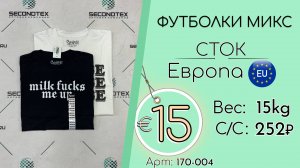 170-004 #2782 Футболки микс (без этикеток) Всесезон Европа