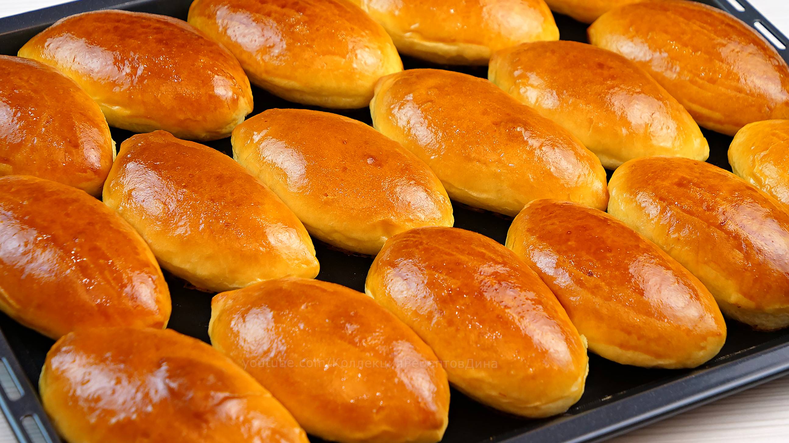 Сладкие пирожки в духовке! Печеные пирожки с яблочным повидлом! Рецепт теста для пирожков! смотреть онлайн