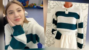 ✨️Джемпер поло "Раз полоска-Два полоска"✨️Экспресс МК ✨️