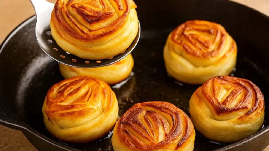 1 яблоко – и вуаля ! 🍏 Воздушные булочки за 5 минут на сковороде проще не бывает! смотреть онлайн