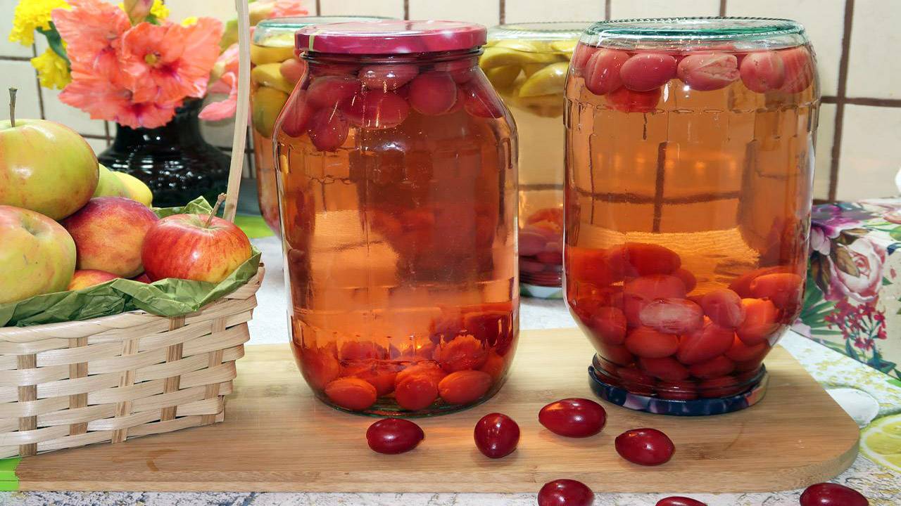 Компот из кизила на зиму смотреть онлайн