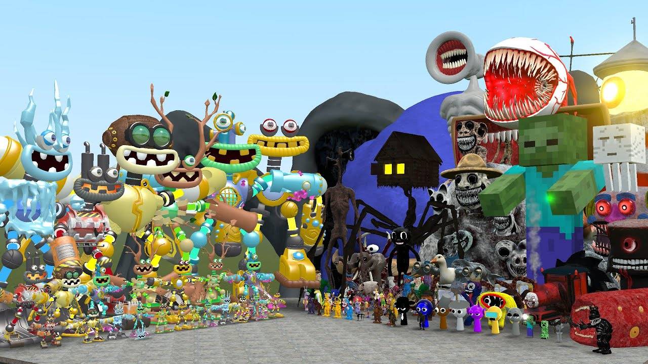 Мои Поющие Монстры Против Всех Монстров В Гаррис Моде смотреть онлайн