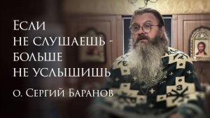 2.08.2025 Если не слушаешь - больше не услышишь #протоиерейСергийБаранов