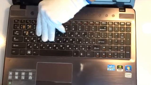 Как заменить клавиатуру для ноутбука Lenovo IdeaPad G580 чёрная смотреть онлайн