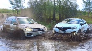 100% проверка на прочность популярных паркетников. Tiguan против Kaptur и Duster. Бездорожье