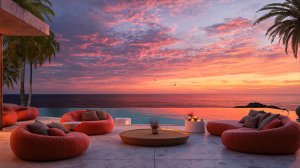 Осенний Джаз и Закат Над Океаном | Уютная Атмосфера Для Сна и Расслабления