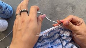 Смена цвета без ступеньки #вязание