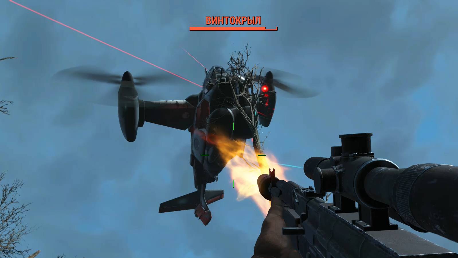 Перестрелка с Рыцарями Братства и Сбиваем Винтокрыл Fallout 4