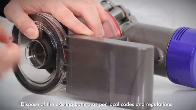 Как заменить аккумулятор для пылесоса Dyson V8 Range смотреть онлайн