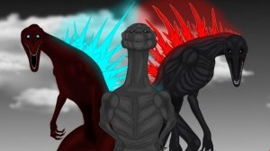 Кровавая баня Годзилла и Годзилла гребовидное облако против Кровавой Годзиллы Тизер