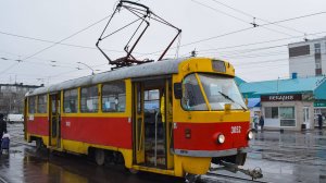 Трамвай Tatra T3SU-3052. Покатушки по Барнаулу.