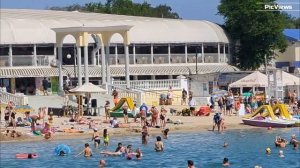КРЫМ Евпатория Центральный пляж сегодня 19 августа 2025. Море и погода в Крыму сейчас. Обстановка