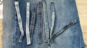 Используем швы от джинсов DIY мастер класс