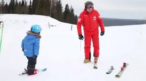 Обучение детей горным лыжам - Урок 2 - Уроки с Богданом
