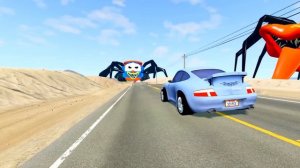 ℹ️ ЭПИЧНЫЙ ПОБЕГ ГИГАНТСКОЙ МОЛНИИ МАККУИН ПОЖИРАТЕЛЬ ГРУЗОВИКОВ ПРОТИВ АВТОМОБИЛЯ В BEAMNG DRIVE