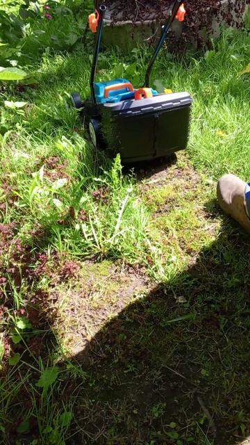 Тест драйв газонокосилки с боксом для сбора травы