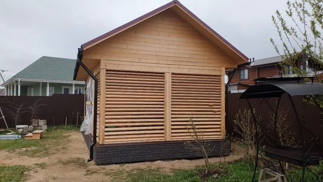 Заказ-Дом отделка столбчато-опорного фундамента: установка отлива на облицовку фундамента дома-бани смотреть онлайн