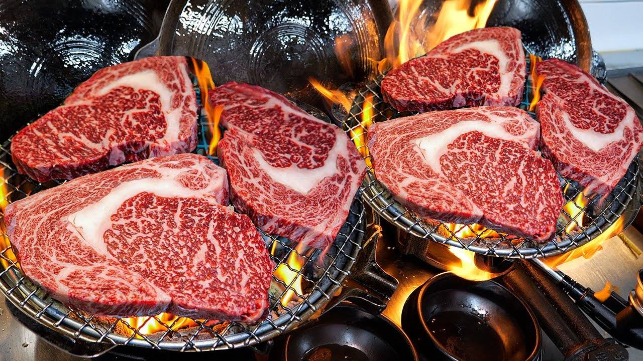 Сочная корейская говядина 1, приготовленная на углях, пульгоги «Онян» смотреть онлайн