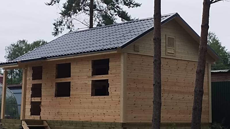 В бане мыться - на печи греться! Баня под усадку во Всеволожском районе с отделкой на следующий год смотреть онлайн