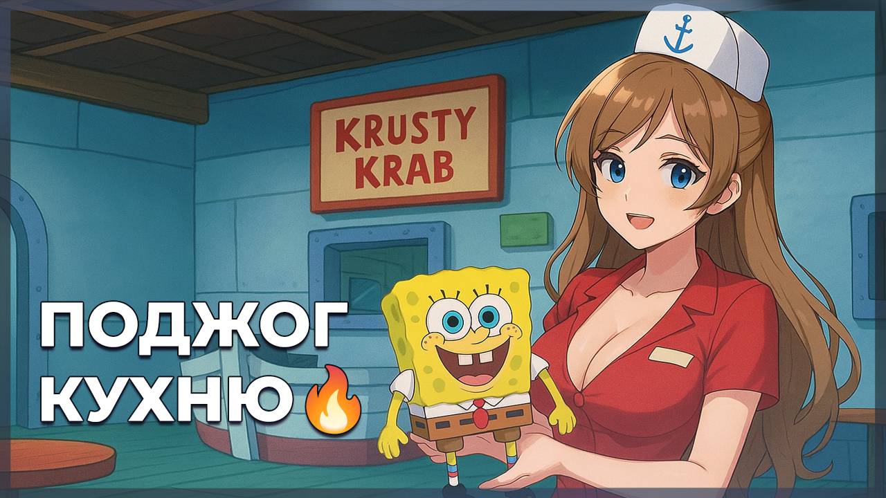 🍟 Я Наконец-то Работаю в Красти Краб!  SpongeBob Krusty Cook-Off