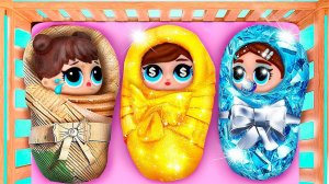 Бедная, богатая и ультра богатая сестрички - 10 идей для кукол ЛОЛ ОМГ