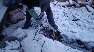 Использование зимой Молотка отбойного ОМ 65 Electrolite