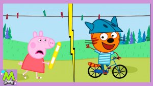Три Кота против Свинки Пеппы.День Спорта с Героями Мультфильмов.Кто Самый Ловкий и Быстрый
