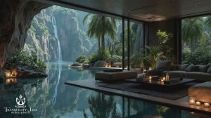 Tranquil Forest View Living Room Jazz _ Gentle Jazz & Nature Therapy For Focus & Stress Relief