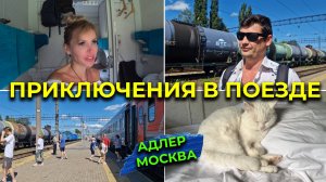 ПОЕЗД АДЛЕР МОСКВА 🚂 В плацкарт больше не хочу 😲 Поход в вагон ресторан 🚃 За продуктами в ГОРОД