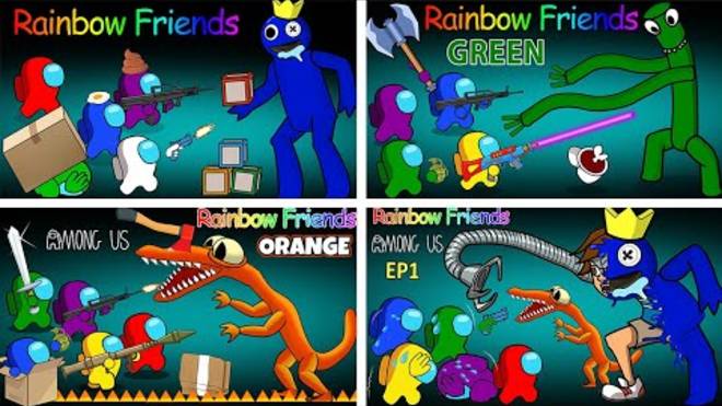 AMONG US ПРОТИВ радужных друзей Все персонажи - Коллекция анимации AMONG US " смотреть онлайн