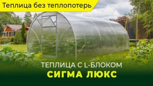 Теплица с L-блоком Сигма Люкс