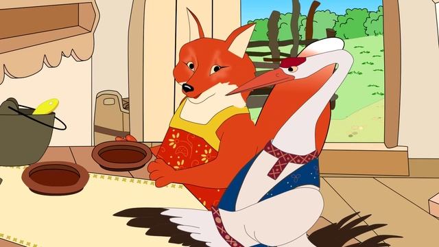 Русские народные сказки - Лиса и Журавль смотреть онлайн