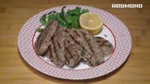 Колбаски с зеленью на гриле SteakMaster REDMOND RGM-M805 | Готовим с мультипокрытием Ecoglass MC1