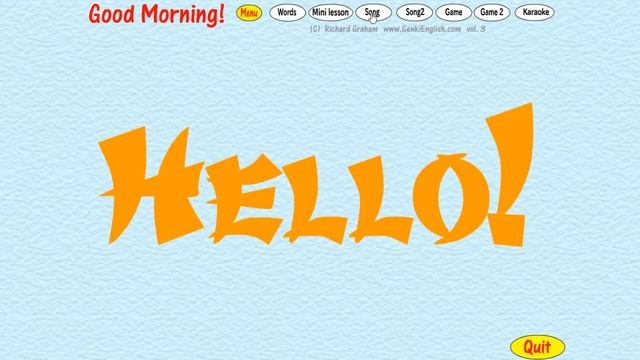 Let's Play GENKI ENGLISH!   Good Morning
