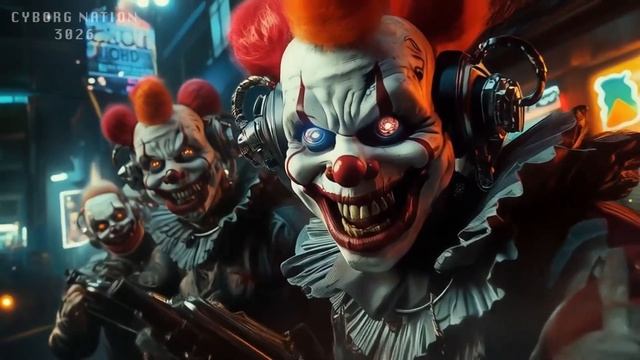 Cyborg Clowns Of The Psychedelic Circus SCI-FI BIZARRO - Cyborg Nation 3026