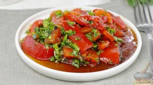 Насыщенно, вкусно, пикантно. ЗАКУСКА ИЗ ЗАПЕЧЁННОГО ПЕРЦА