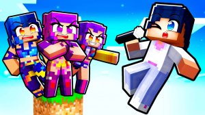 Попал на Один Блок с Кей Поп Охотницами на Демонов в Майнкрафт!