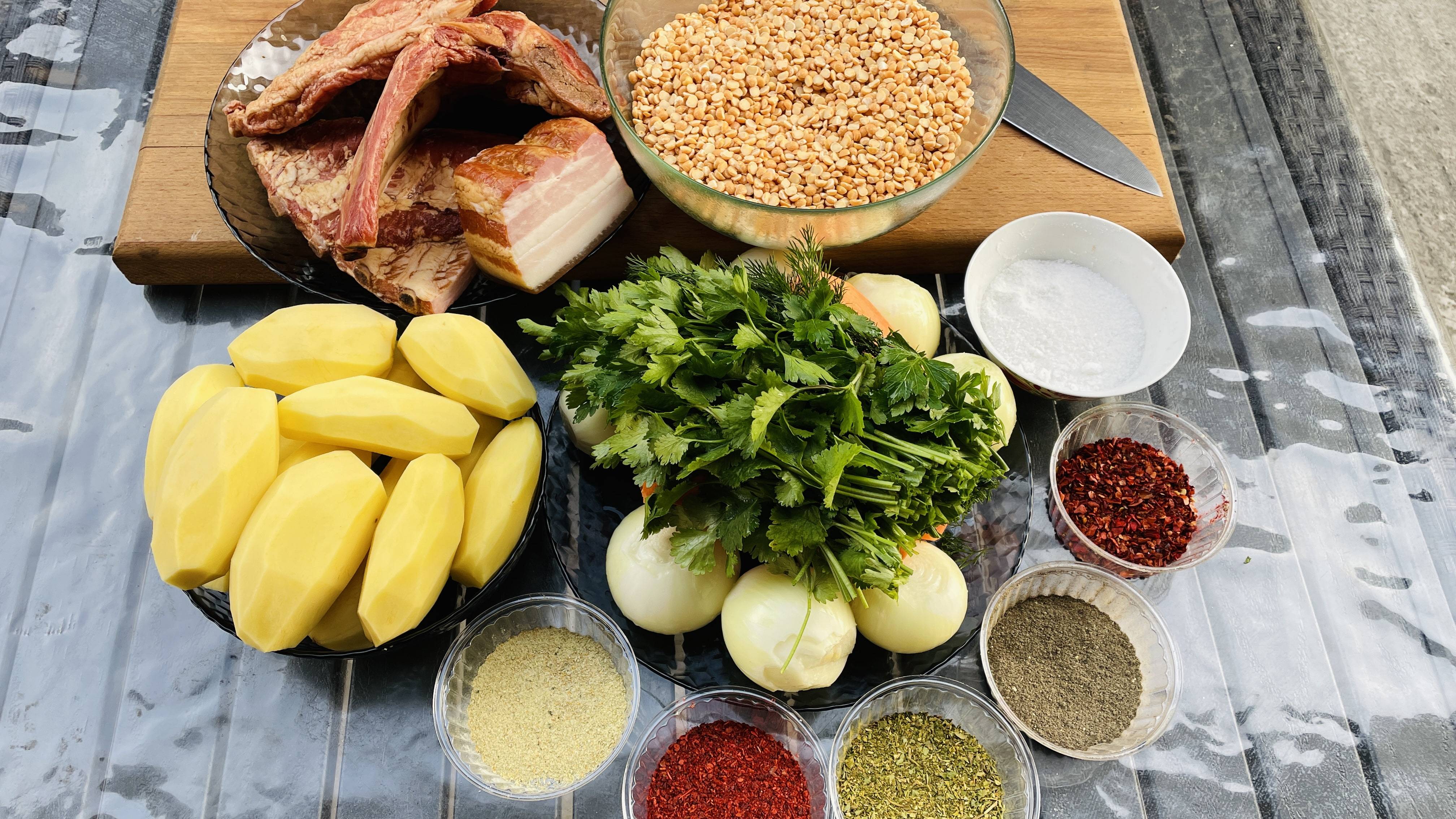 Гороховый суп в казане #рецепты от #охапкадров