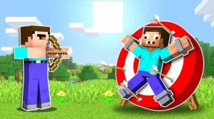 Нуб и про соревнуются в мини играх в майнкрафте тролинг