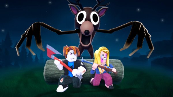 Мы с моим другом играем в 99 ночей в лесу в ROBLOX