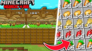 Я построил АВТО-ФЕРМУ ЕДЫ всего за 1 День в Майнкрафт Хардкор и вот что получилось