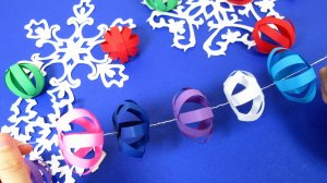 Новогодние шарики из бумаги своими руками.Простые украшения и гирлянды своими руками