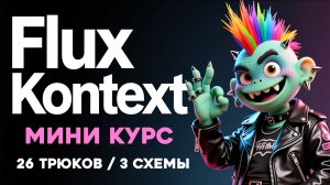 Flux Kontext - 26 приемов - 3 схемы - мини курс