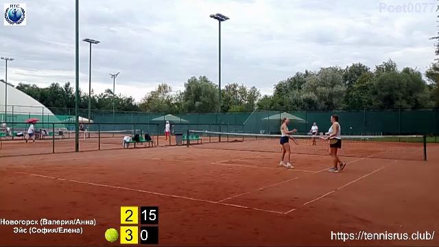 Женский теннис RTC Club League Валерия/Анна Vs София/Елена (Новогорск Vs Эйс) смотреть онлайн