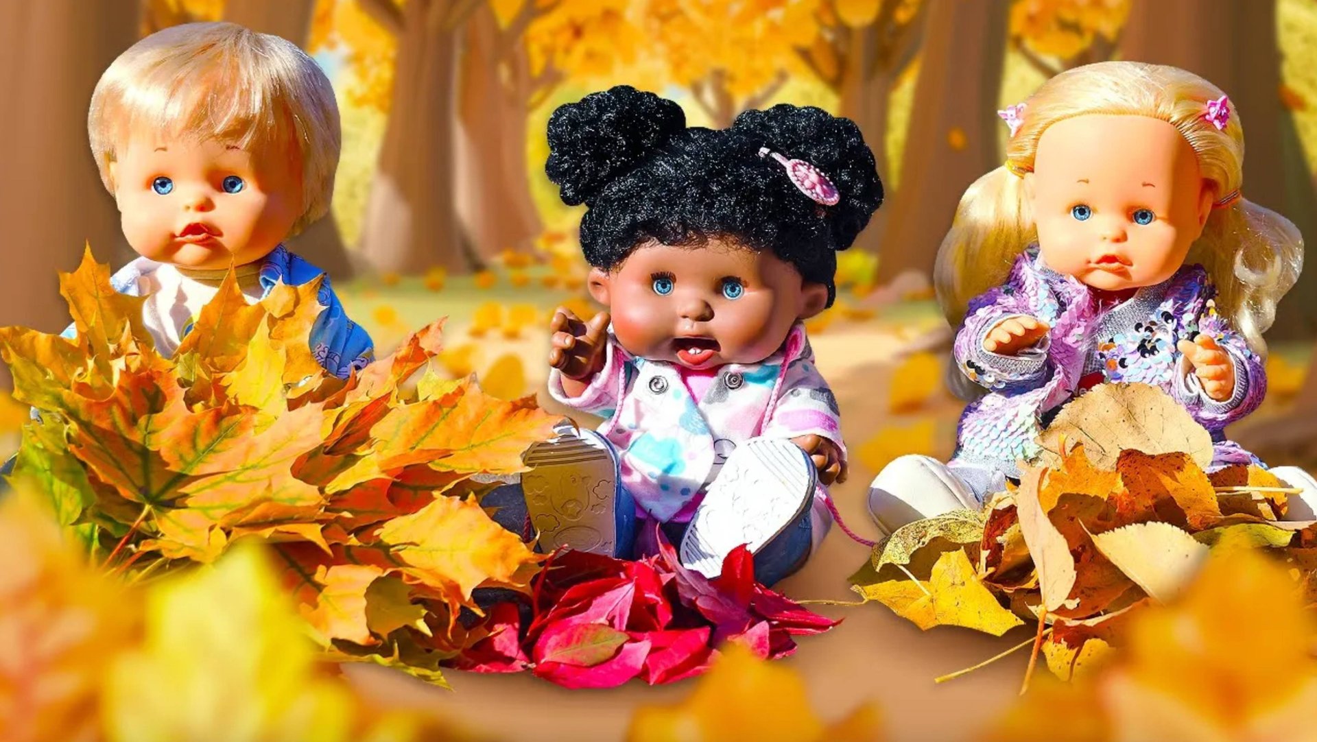Мой детский сад – Осенние листья – Игры для детей и куклы пупсы Беби Бон смотреть онлайн