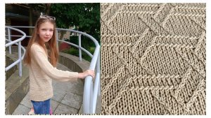 Джемпер цвета крем-брюле./Подробное видео - описание 🧶