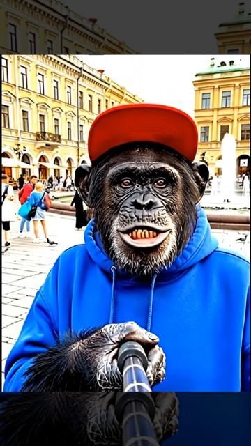 Шимпанзе Борис ведёт видео блог. #1 #CinematicVideo #HyperRealistic #ChimpVlog #CityLife смотреть онлайн