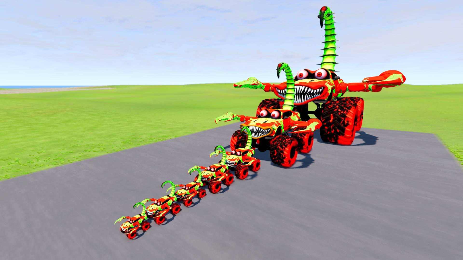 БОЛЬШОЙ И МАЛЕНЬКИЙ МОНСТР ТРАК ПРОТИВ ПОРТАЛЬНОЙ ЛОВУШКИ | МУЛЬТИКИ ПРО МАШИНКИ смотреть онлайн