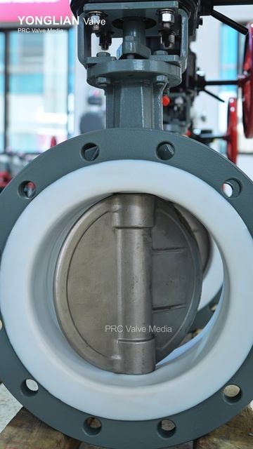 DN125 PN10 Пневматический фторопластовый бабочковый клапан-YONGLIAN